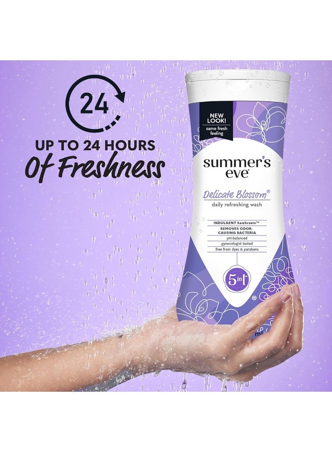 Summer's Eve Delicate Blossom Feminine Wash For Sensitive Skin Cleanser Women, 15 Ounce - Image 2