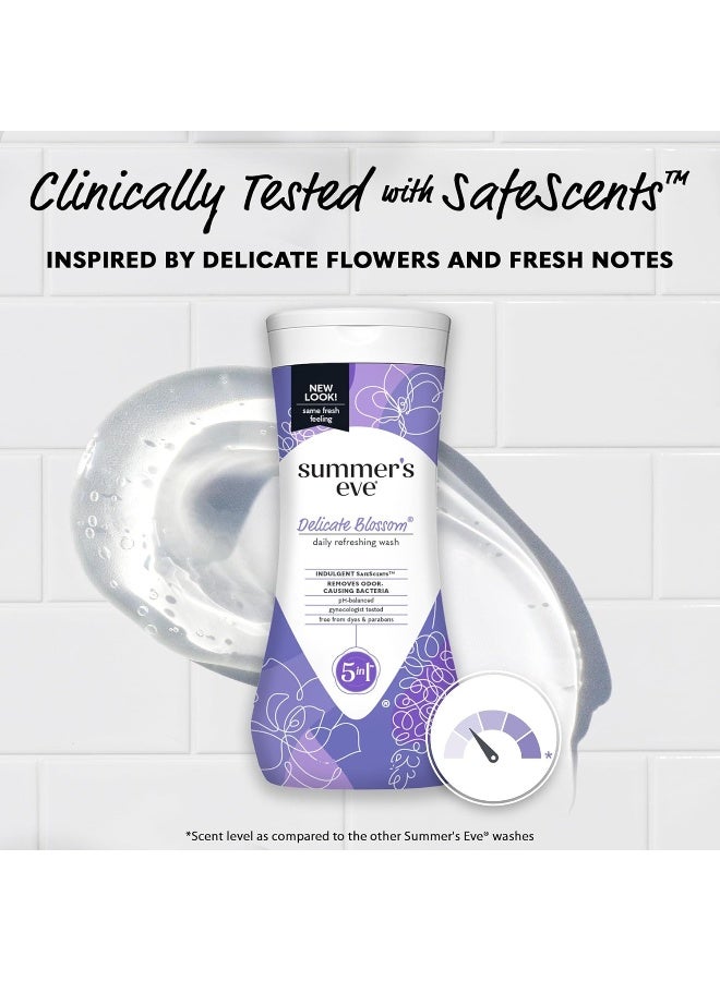 Summer's Eve Delicate Blossom Feminine Wash For Sensitive Skin Cleanser Women, 15 Ounce - Image 4