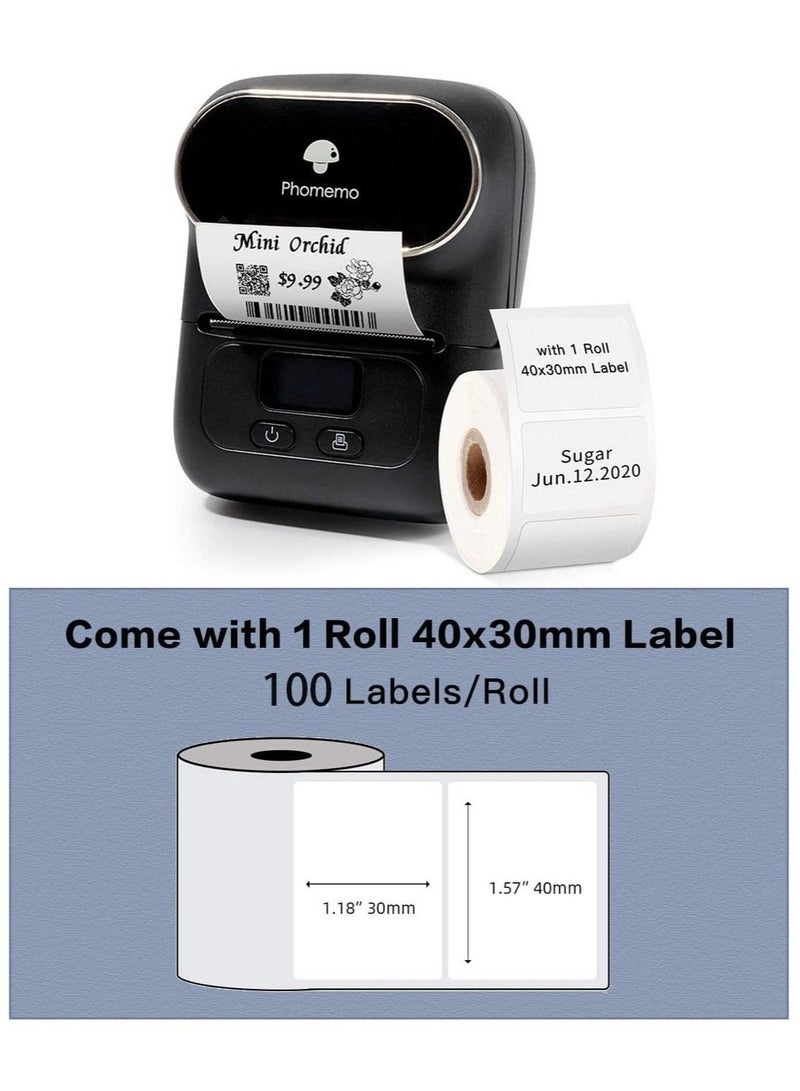 M110 Receipt Printer Label Maker Portable Bluetooth Thermal Mini Label Maker Machine Sticker Maker Barcode Printer for Clothing Jewelry Retail Mailing Compatible with Android iOS System - Image 5