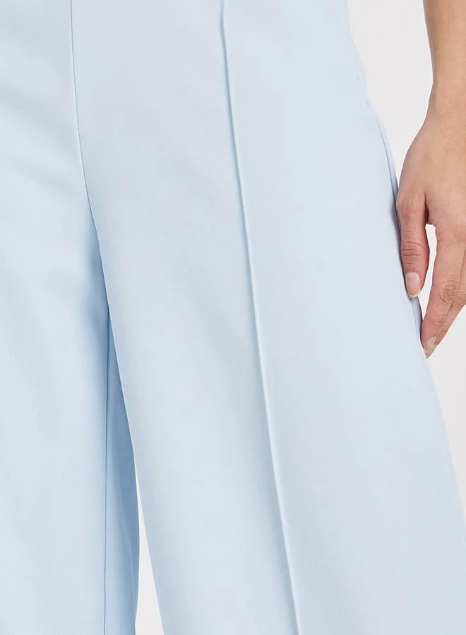 Styli High Rise Wide Leg Pants With Pintuck