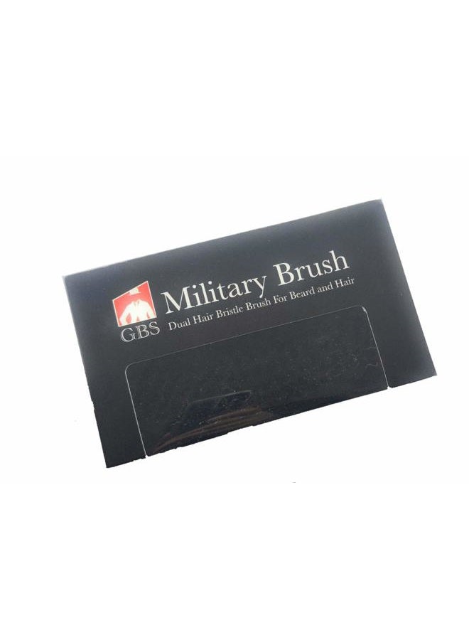 G.B.S Military Style Dual Bristle Beard and Hair Brush - Hi-Gloss Wood, Animal-free Vegan Bristles, Over 2,000 Firm Bristles for Daily Grooming (BLACK) - Image 4
