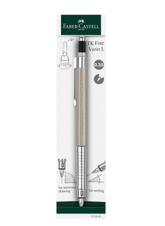 Faber-Castell Mechanical Pencil TK-Fine Vario L 0.35mm Champagne Gold, Soft: anti-lead cushion mechanism for general writing hard: lead fixing mechanism for drawing and design