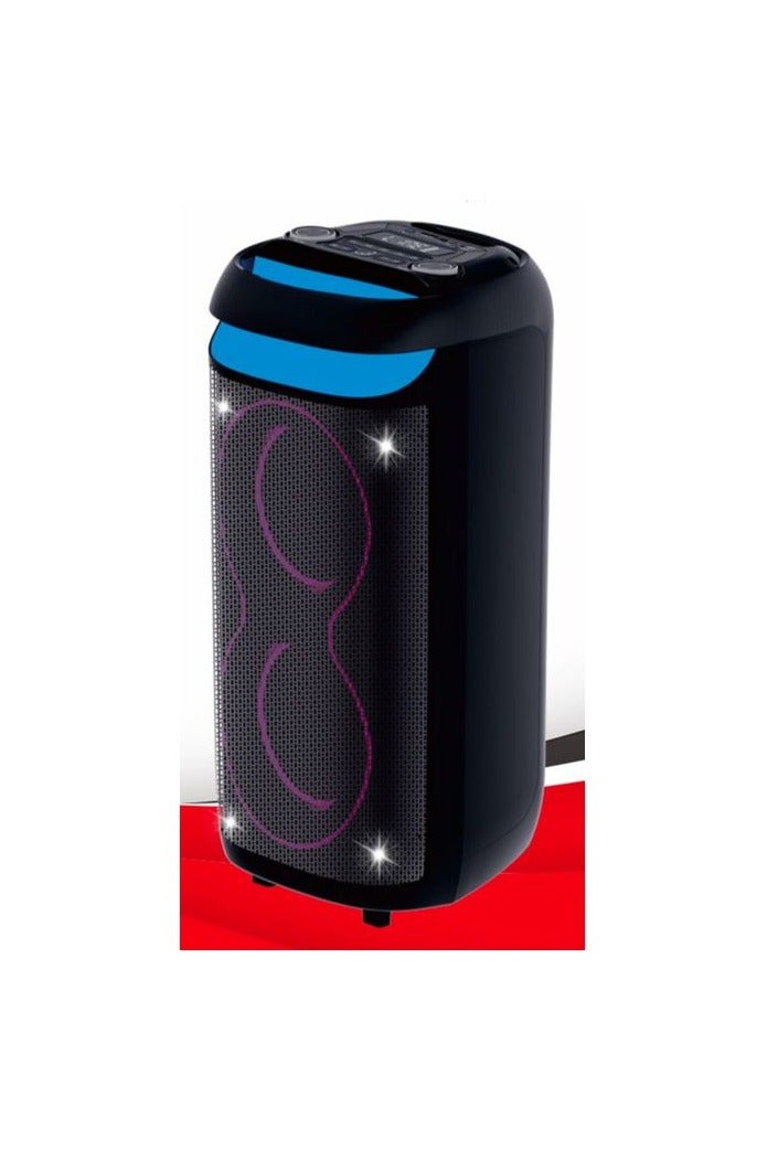 Platinum Bluetooth Speaker , Professional Battery Powered Speaker System, 8" Deep Bass X-Bass Sound, 7.4V/5400mAh Lithium Battery, Bluetooth, SD Card Slot, USB Port, Remote Control, 60W RMS Music Spectrum LED Light, AH-8750 - Image 1