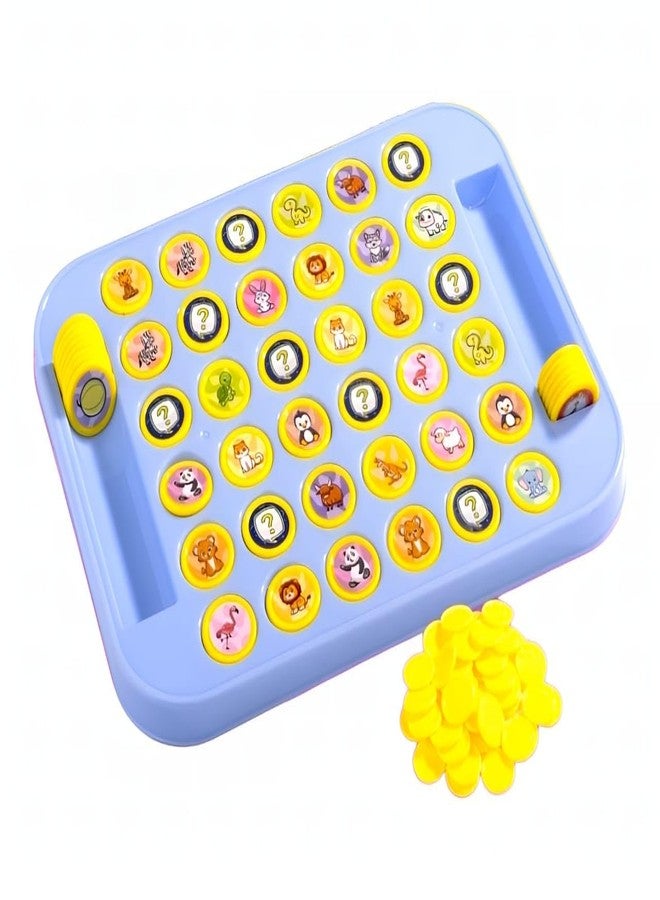 Darseval Memory Chess Flip & Match Game for Kids – Educational Brain Development Puzzle Board Game with Animal & Fruit Tokens - Image 1