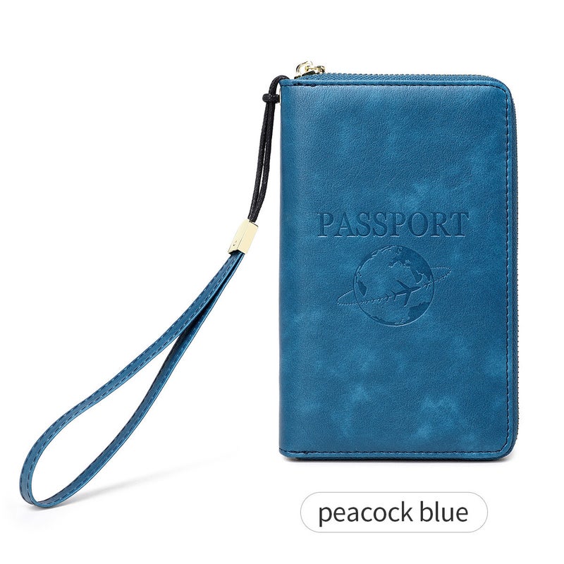 New Rfid Passbook Bag Long Zipper Passbook Holder Air Ticket Multifunctional Travel Storage Id Bag Wallet - Image 1