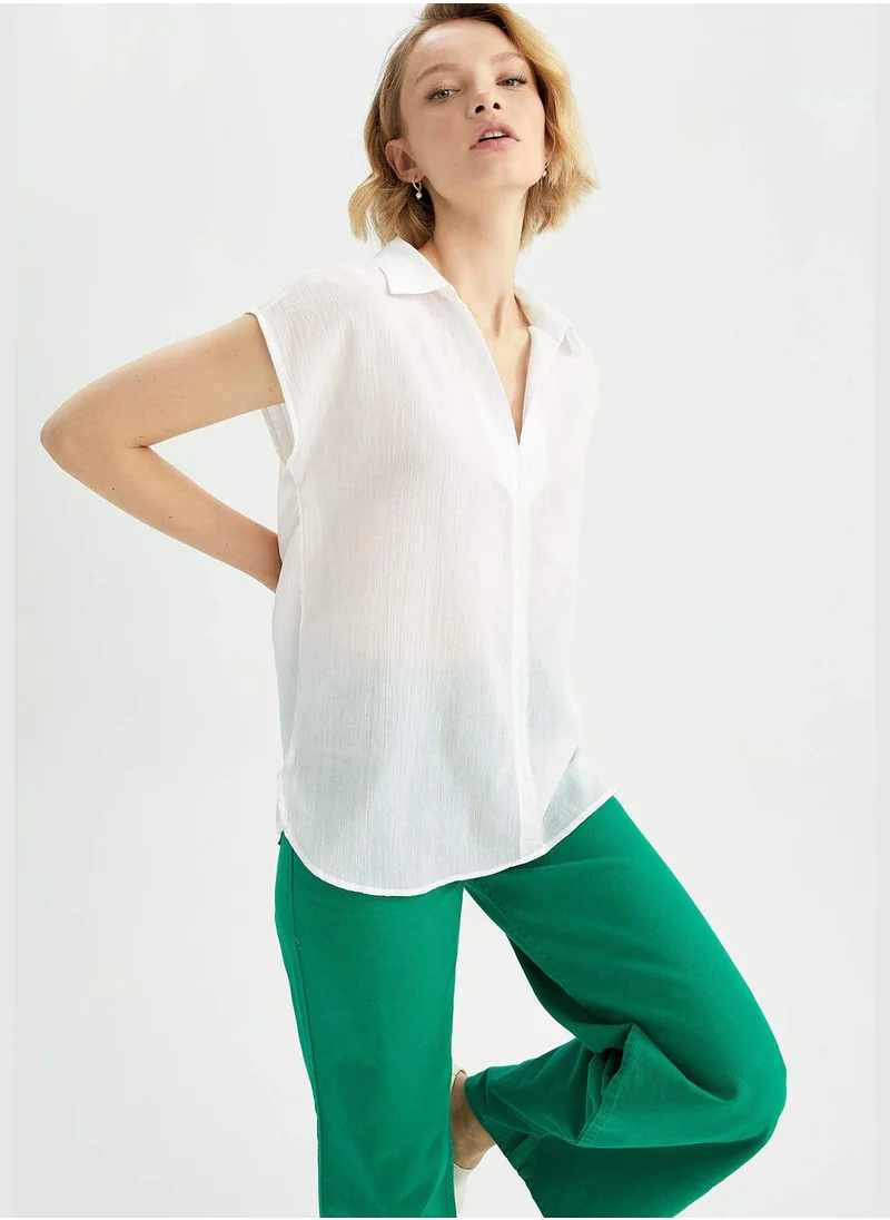 DeFacto Regular Fit Short Sleeve Blouse