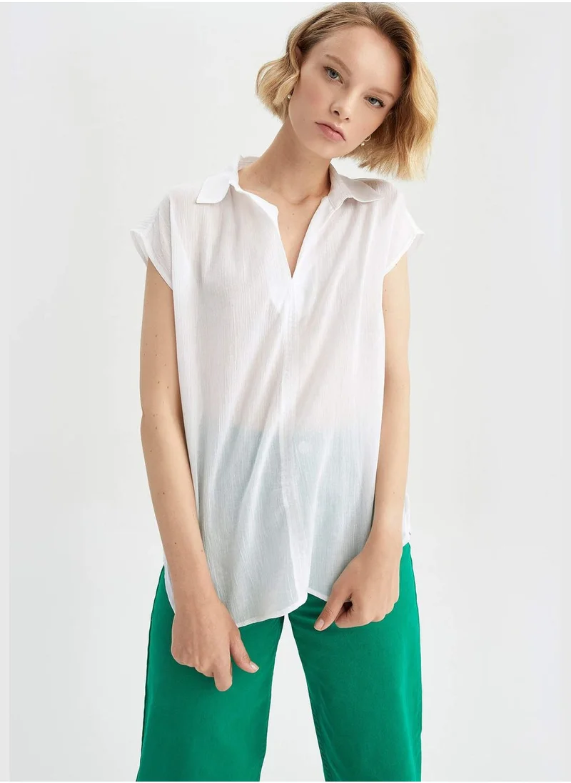 DeFacto Regular Fit Short Sleeve Blouse