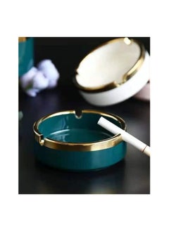 Ceramic Ashtray for Tabletop Side Tables Livingroom Office Decorative Ash Tray with Luxurious Golden Edge - pzsku/ZC4B057AF914D367DA5BCZ/45/_/1715165440/3408d507-117c-4fc4-a816-ec91b8150714