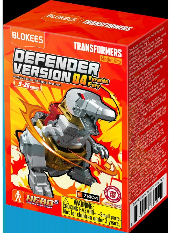 Blokees Transformers Tyrants Fury Model Kit Blind Box | Defender Version 04 Buildable Robot Figure for Kids Ages 3+ | Surprise Collectible Action Toy with 9-26 Pieces - Image 1