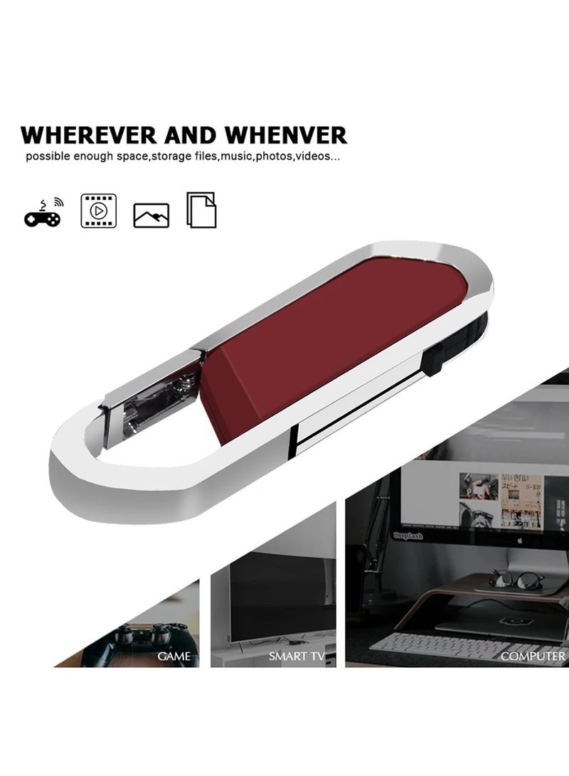 AROAQ USB Flash Drive, Portable Metal Thumb Drive with Keychain, USB 2.0 Flash Drive Memory Stick, Convenient and Fast Pen Thumb U Disk for External Data Storage, (1pc 16GB Black) - Image 3