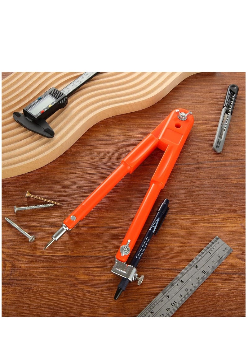 KASTWAVE - 12 Inch Professional Compass for Woodworking Large Compass for Drawing Circles Carpenters Compass with Pencil Drawing Compass for Geometry Drafting Art Drawing Circles - Image 1