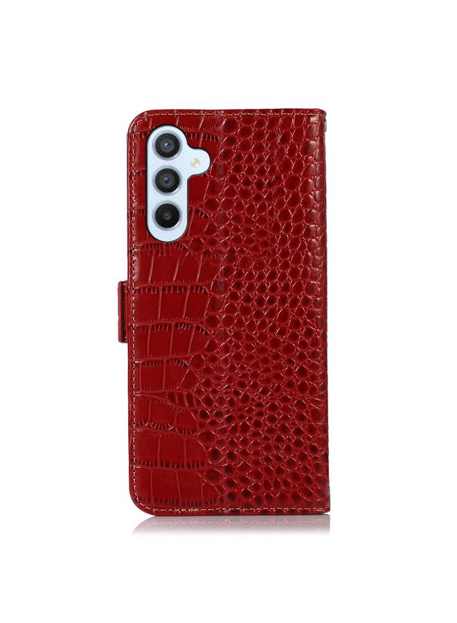 S-TOP Case For Samsung Galaxy S24+ Crocodile Top Layer Cowhide Leather Phone Case - Image 3