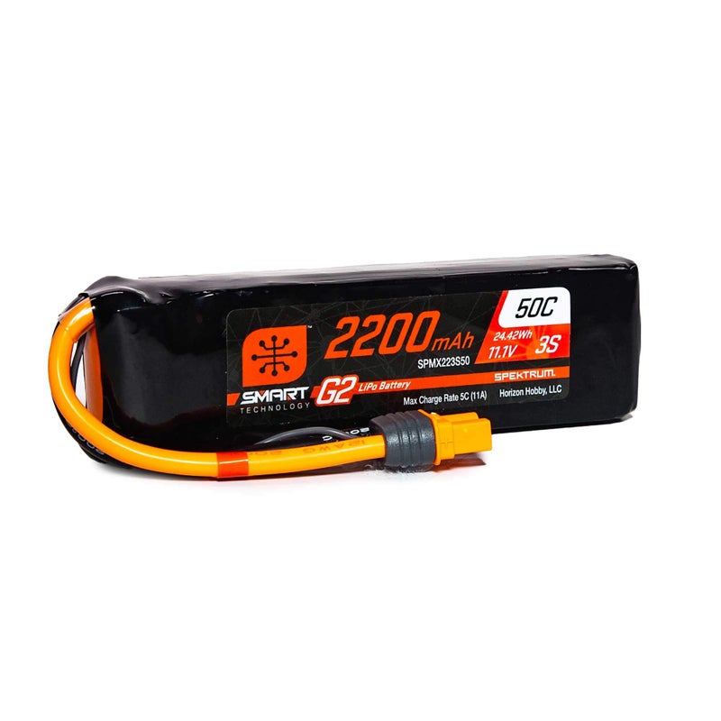 SPEKTRUM سبكتروم 11.1 فولت 2200 مللي أمبير 3S 50C سمارت ليبو G2: IC3، SPMX223S50 - Image 1