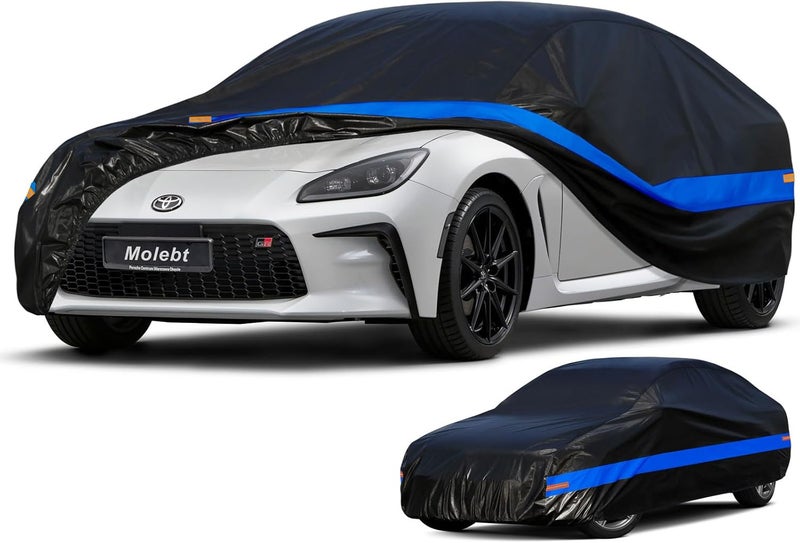 Molebt Car Cover for Sports Car Coupe Sedan Waterproof All Weather, Universal Fit Nissan Versa/350z/370z/240SX, Audi TT, Toyota 86/Celica, Subaru BRZ,Hyundai Accent, Porsche 718/Boxster etc. - Image 1