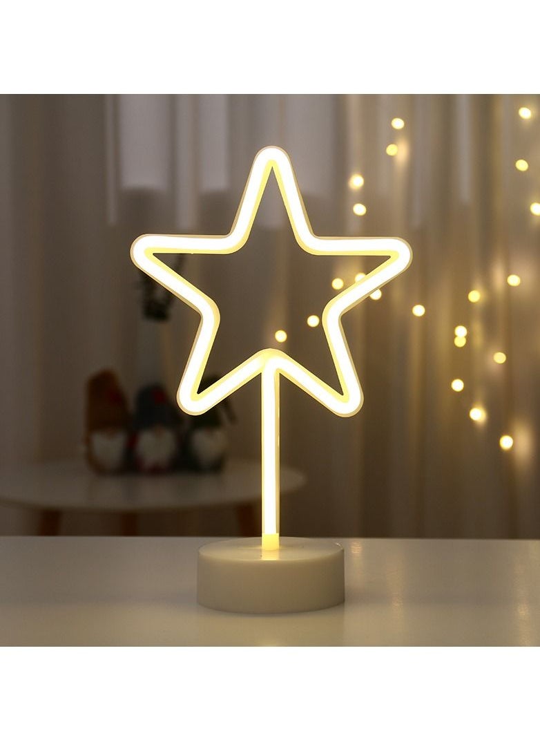 DubaiGallery - Led Neon Light Sign Kids Room Decor Home Decor Flamingo Star Moon Unicorn Neon Lamp Holiday Ramadan Party Wedding - Image 1