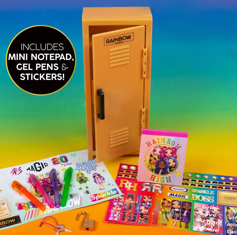 Rainbow High Secret Locker Stationery Set, Including Notepad, Gel Pens Stickers – Ages 6+ - Image 2