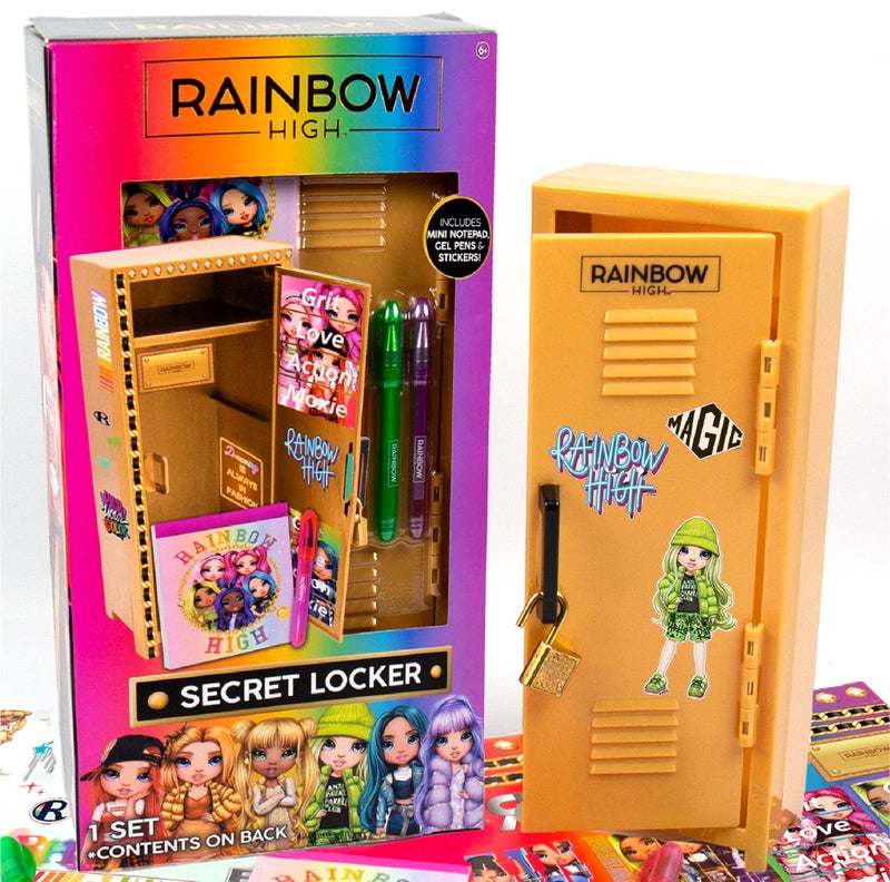 Rainbow High Secret Locker Stationery Set, Including Notepad, Gel Pens Stickers – Ages 6+ - Image 1