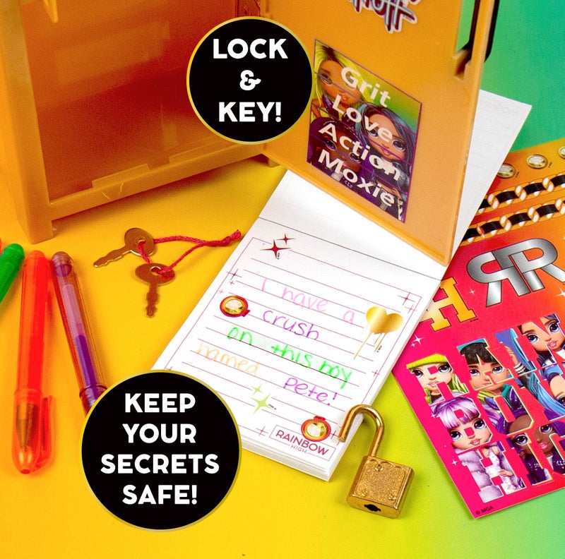 Rainbow High Secret Locker Stationery Set, Including Notepad, Gel Pens Stickers – Ages 6+ - Image 3