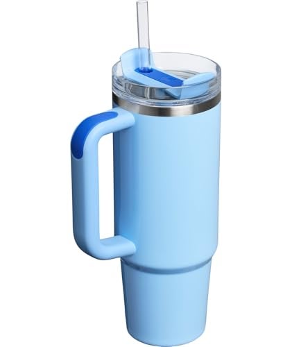 Stanley Stanley Quencher H2.0 Tumbler with Handle and Straw 30 oz | Flowstate 3-Position Lid | Cup Holder Compatible for Travel | Insulated Stainless Steel Cup | BPA-Free | Cornflower Gloss - Image 3