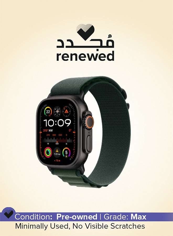 ابل  مجدد - ساعة ألترا 2 (2024) GPS + خلوية 49 مم هيكل من التيتانيوم الأسود مع - Image 1
