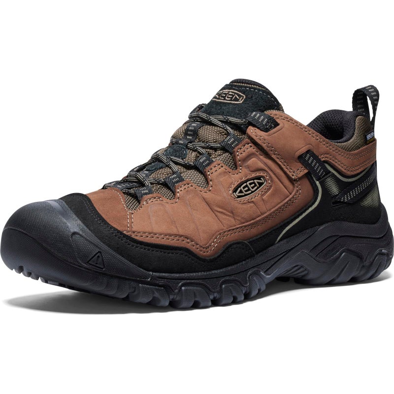 KEEN Men's Targhee 4 Low Height Durable Comfortable Waterproof Hiking Shoes, Bison/Black, 13 - Image 1