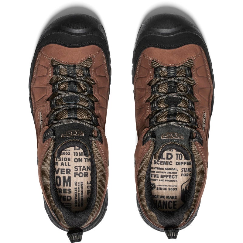 KEEN Men's Targhee 4 Low Height Durable Comfortable Waterproof Hiking Shoes, Bison/Black, 13 - Image 2