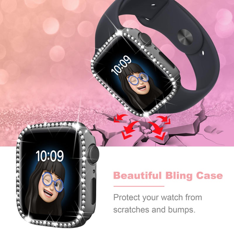 Tiorecime 8 Pack Case for Apple Watch Series 11/10 46mm, Glitter Diamond Glossy Bumper, Bling Rhinestone Hard PC Protective Cover for Women Girl Compatible with iWatch S11/10 46mm Accessories - Image 3