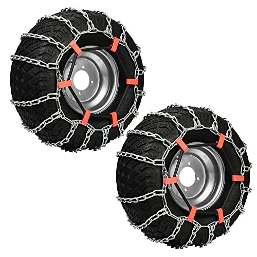 Multisland 1 Pair Rubber Tensioner Snow Chain Tire Traction Chain Tightener Fit for 18x8.5-8, 18x9.5-8, 20x8.00-8, 20x10-8 Lawn Garden Tractor Snow Blower Tire Chain - Image 2