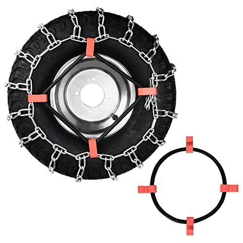 Multisland 1 Pair Rubber Tensioner Snow Chain Tire Traction Chain Tightener Fit for 18x8.5-8, 18x9.5-8, 20x8.00-8, 20x10-8 Lawn Garden Tractor Snow Blower Tire Chain - Image 4