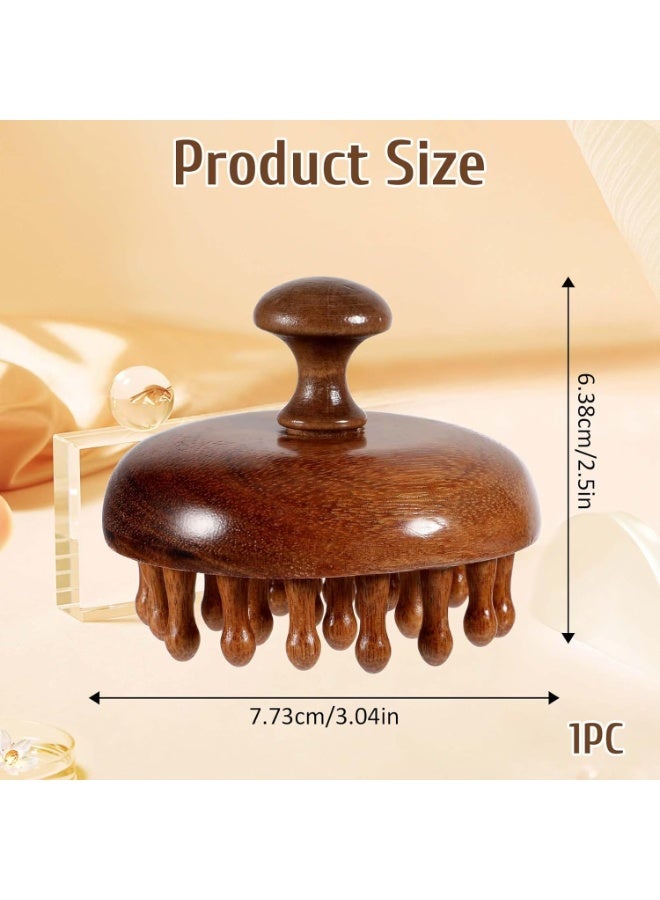 (2-piece set) Wooden scalp massager, head massage brush, suitable for hair growth, manual scalp brush, portable scalp brush, wooden hair brush, handheld body massage tool, suitable for women and men, wet and dry hair brush, scalp care. - Image 5
