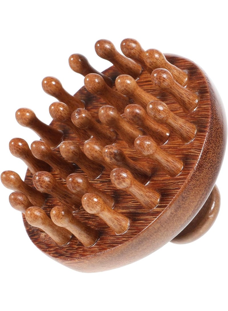 (2-piece set) Wooden scalp massager, head massage brush, suitable for hair growth, manual scalp brush, portable scalp brush, wooden hair brush, handheld body massage tool, suitable for women and men, wet and dry hair brush, scalp care. - Image 3