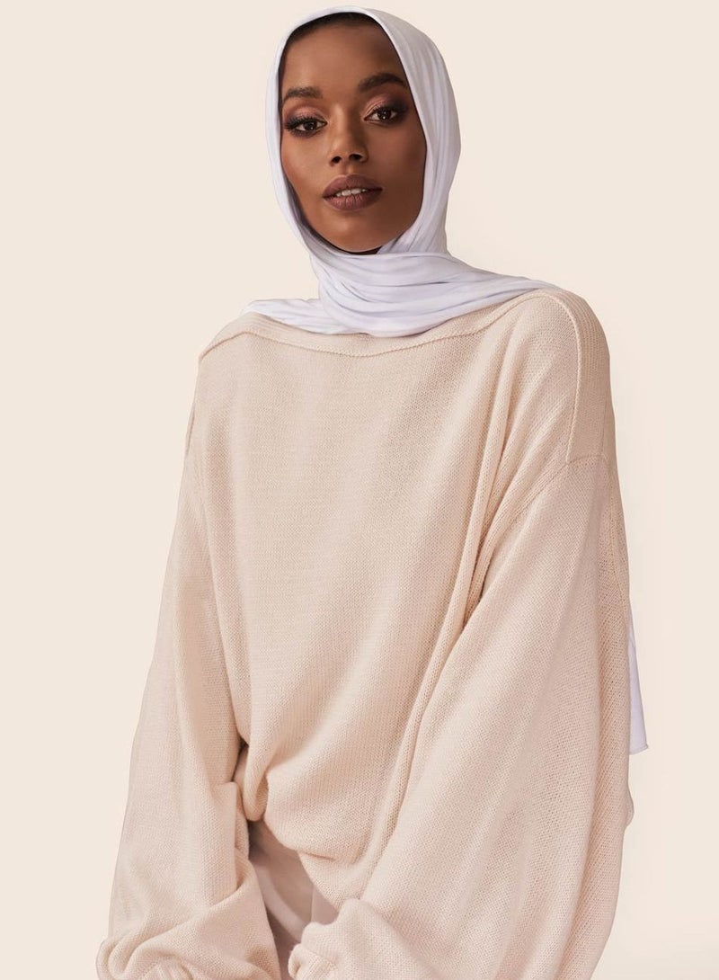 Hijab Scarf for Women Premium Jersey Hijab Elastic Head Wrap for Women Muslim Cotton Hijab  - Image 3