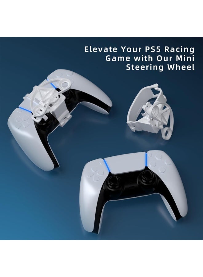 بلو فاير مقود سباق صغير للتحكم PS5 | ملحق ألعاب سباقات 5 في 1 لذراع تحكم بلايستيشن 5 DualSense | تركيب سريع بدون أدوات | تجربة قيادة واقعية وتحكم أدق | تصميم مريح وخامة ABS عالية الجودة | لا يحجب منفذ الشحن أو السماعات | مثالي لألعاب GT7 وF1 وNFS - Image 3