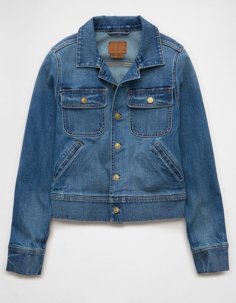 American Eagle AE Preppy Denim Jacket - Image 4