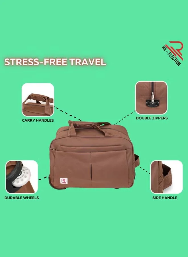 ريفلكشين عربة تسوق بعجلتين بتصميم قارب بني  سم