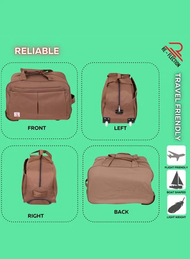 Reflection  REFLECTION Boat Shaped two Wheel Decker Trolley Brown, 71cm  | Best Price UAE
