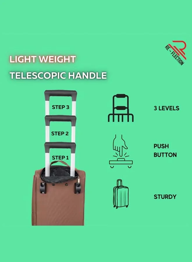 Reflection  REFLECTION Boat Shaped two Wheel Decker Trolley Brown, 71cm  | Best Price UAE