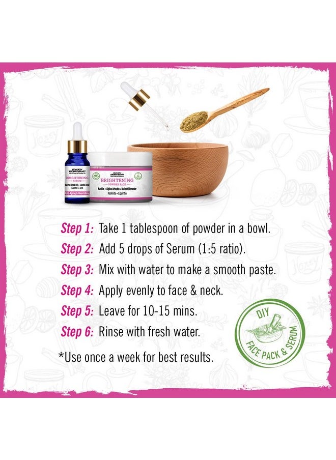 Keya Seth Aromatherapy Keya Seth Aromatherapy Brightening Powder Pack & Serum Facial Kit, Kaolin, Alpha Arbutin, Lactic Acid ,Mulethi ,Pore Refining,Mositurizing 100Gm  - Image 5