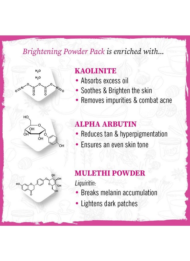 Keya Seth Aromatherapy Keya Seth Aromatherapy Brightening Powder Pack & Serum Facial Kit, Kaolin, Alpha Arbutin, Lactic Acid ,Mulethi ,Pore Refining,Mositurizing 100Gm  - Image 3