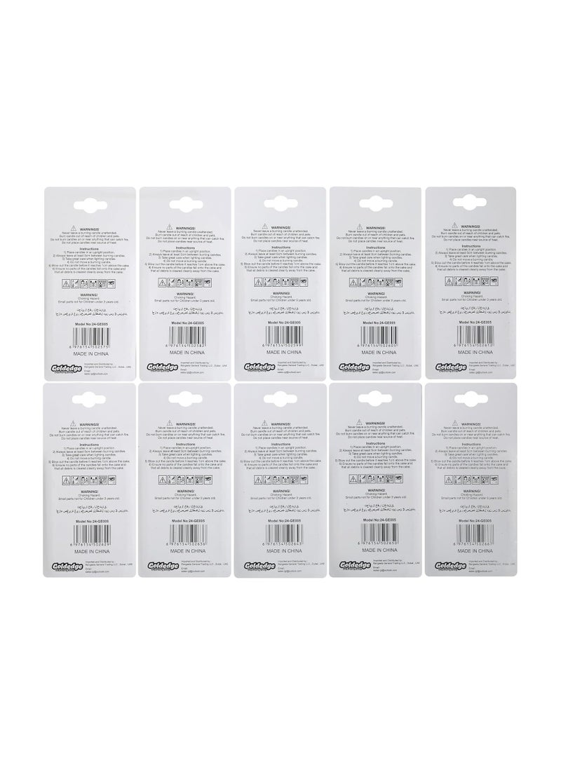 Goldedge Number 4  Happy Birthday Numerical Cake Topper Decoration Party Wedding Anniversary Candle (WHITE) - Image 3