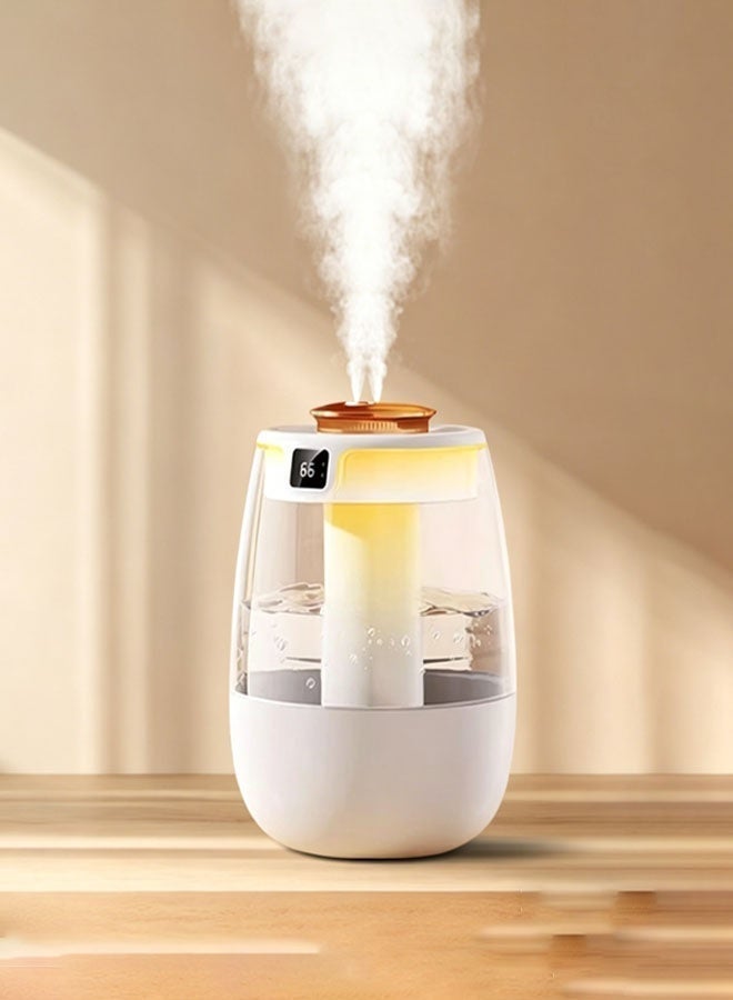 Bukela Double Spray Humidifier,1L Silent USB Digital Display Humidifier with 2 Mist Modes & Night Light for Car Office Home Room - Image 1
