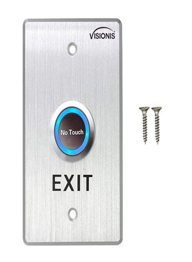 Visionis VIS-7013 Indoor Stainless Steel No Touch Request to Exit Button with Time Delay Standard Size with LED Light NC COM and NO Outputs - Image 3