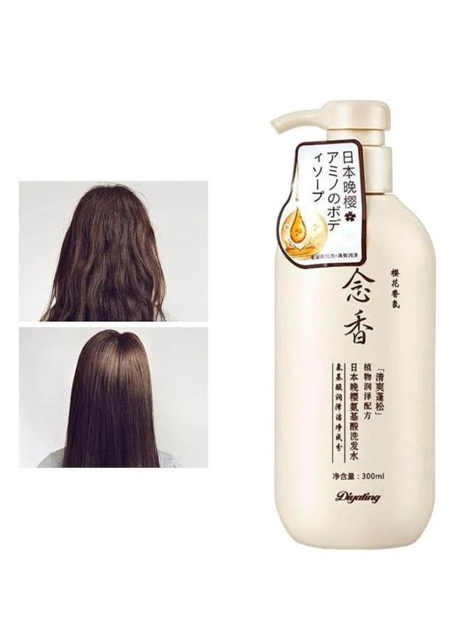 Diyating 2 Pcs Japanese Sakura Shampoo for Hair Growth, Preventing Hair Loss, and Eliminating Dandruff 300ml - Image 3