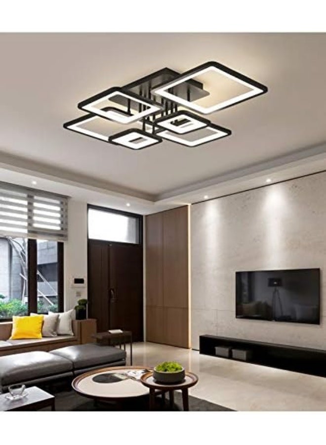 مصباح سقف LED عصري | وحدة إضاءة منزلية فائقة السطوع لغرف النوم والمعيشة | مصباح سقف مربع مزخرف | ثريا داخلية موفرة للطاقة تعمل بلوحة LED - Image 2