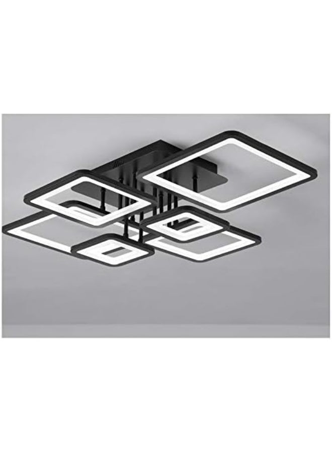 مصباح سقف LED عصري | وحدة إضاءة منزلية فائقة السطوع لغرف النوم والمعيشة | مصباح سقف مربع مزخرف | ثريا داخلية موفرة للطاقة تعمل بلوحة LED - Image 3