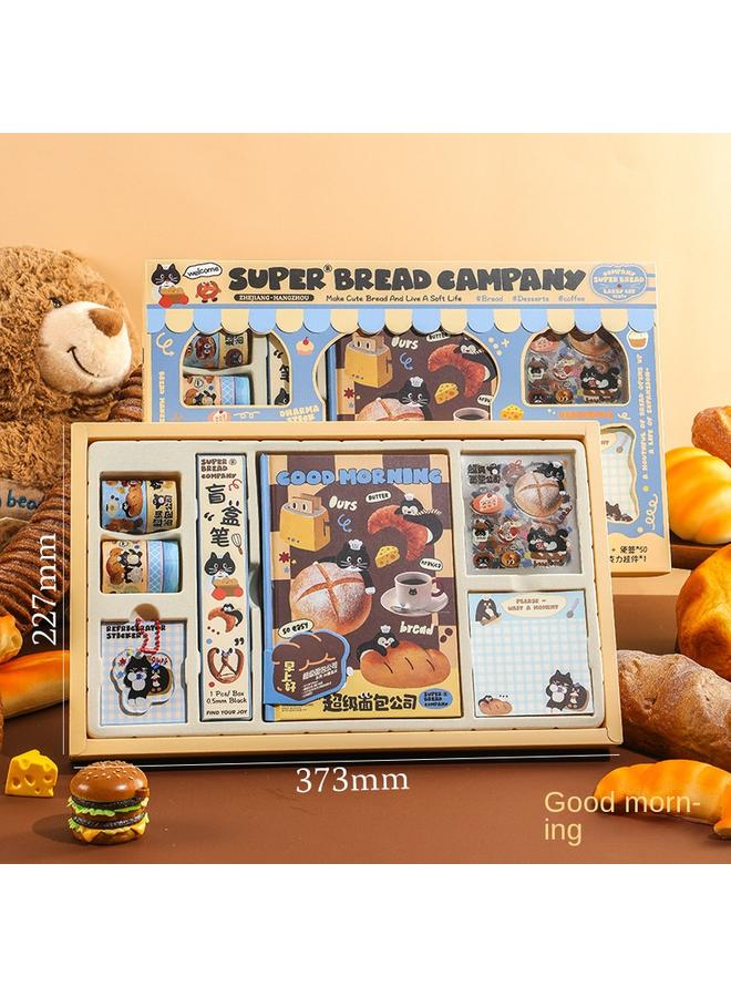 Bluejw Fang Dao | Bread Hand Book Suit Gift Box Girl's High Color Notebook Girl's Cute Hand Book Complete Set - Image 1