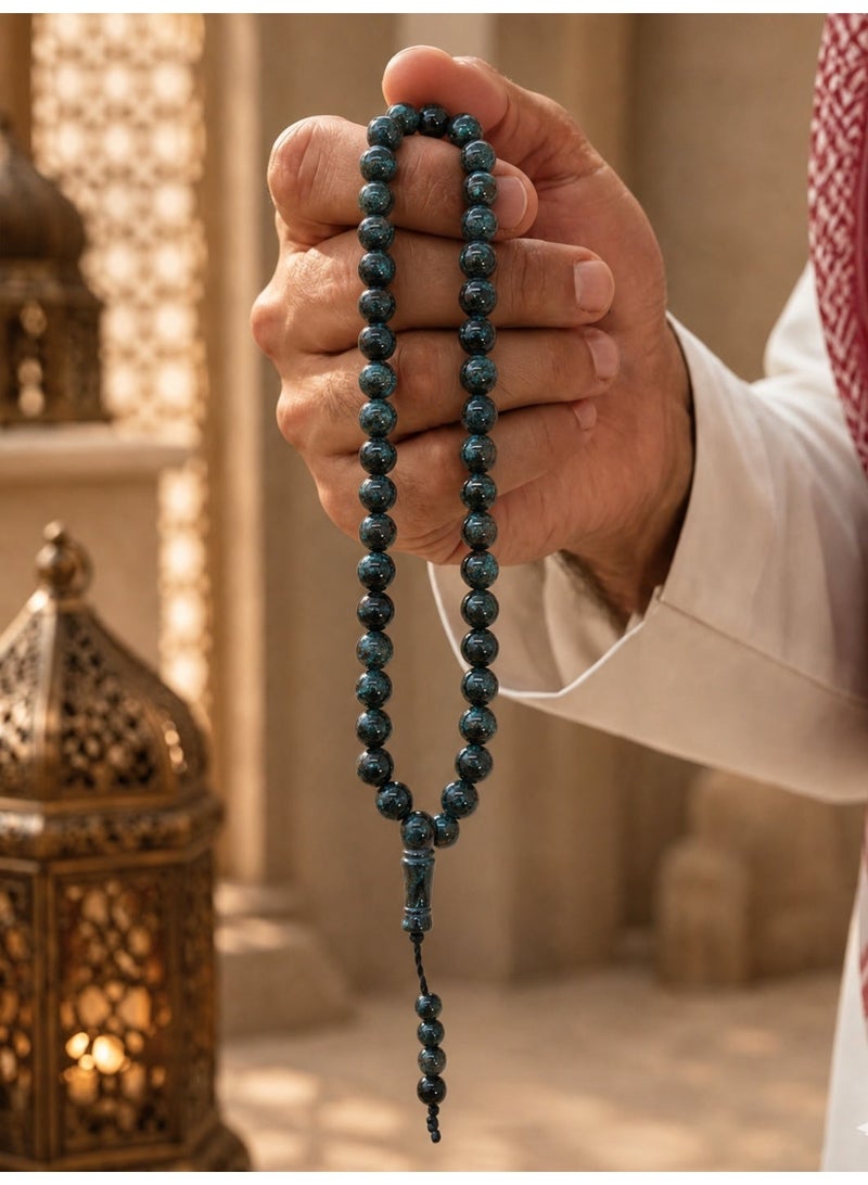 موجود مسبحة تركية من راتنج العنبر مكونة من 45 حبة / تسبيح / 11 مم / للرجال والنساء / هدية رمضان / مسبحة إسلامية مصنوعة يدويًّا - Image 5
