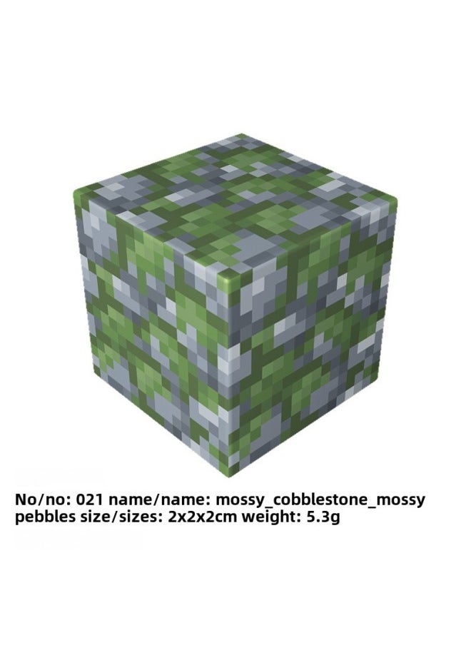 My World Magnetic Building Block Square Toy DIY Building Block Assembled Toy Decorative Bulk Building Block MC Assembled-Color:021_moss Pebbles  - Image 1