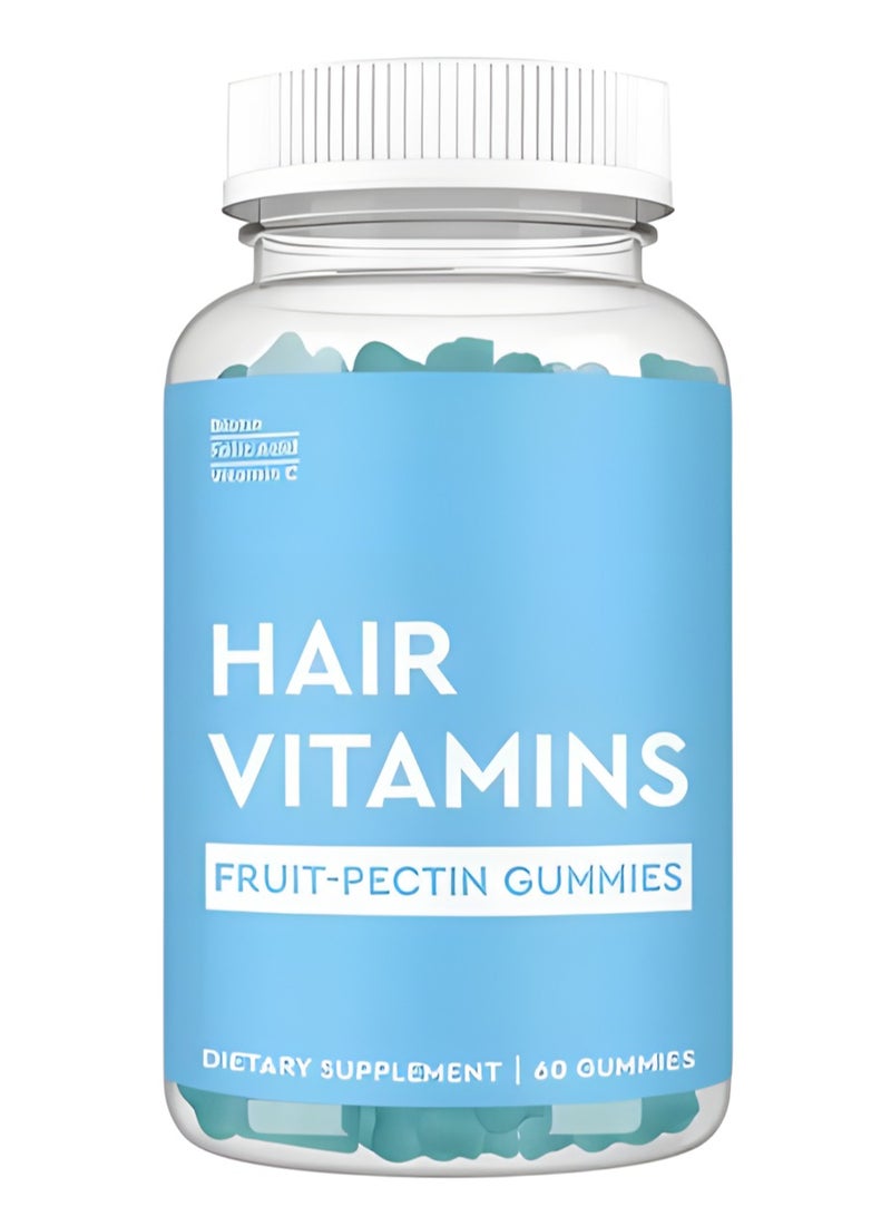 Ocean فيتامينات الشعر 60 جومي، جومي بيوتين كولاجين، جومي بكتين الفواكه، مكملات مع فيتامين C، بيوتين وحمض الفوليك تدعم نمو الشعر، تساقط الشعر، صحة الشعر، البشرة والأظافر، جومي بير - Image 1