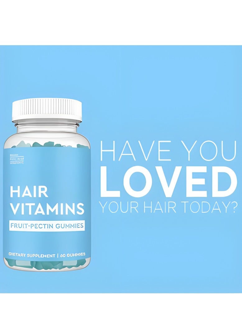 Ocean فيتامينات الشعر 60 جومي، جومي بيوتين كولاجين، جومي بكتين الفواكه، مكملات مع فيتامين C، بيوتين وحمض الفوليك تدعم نمو الشعر، تساقط الشعر، صحة الشعر، البشرة والأظافر، جومي بير - Image 4